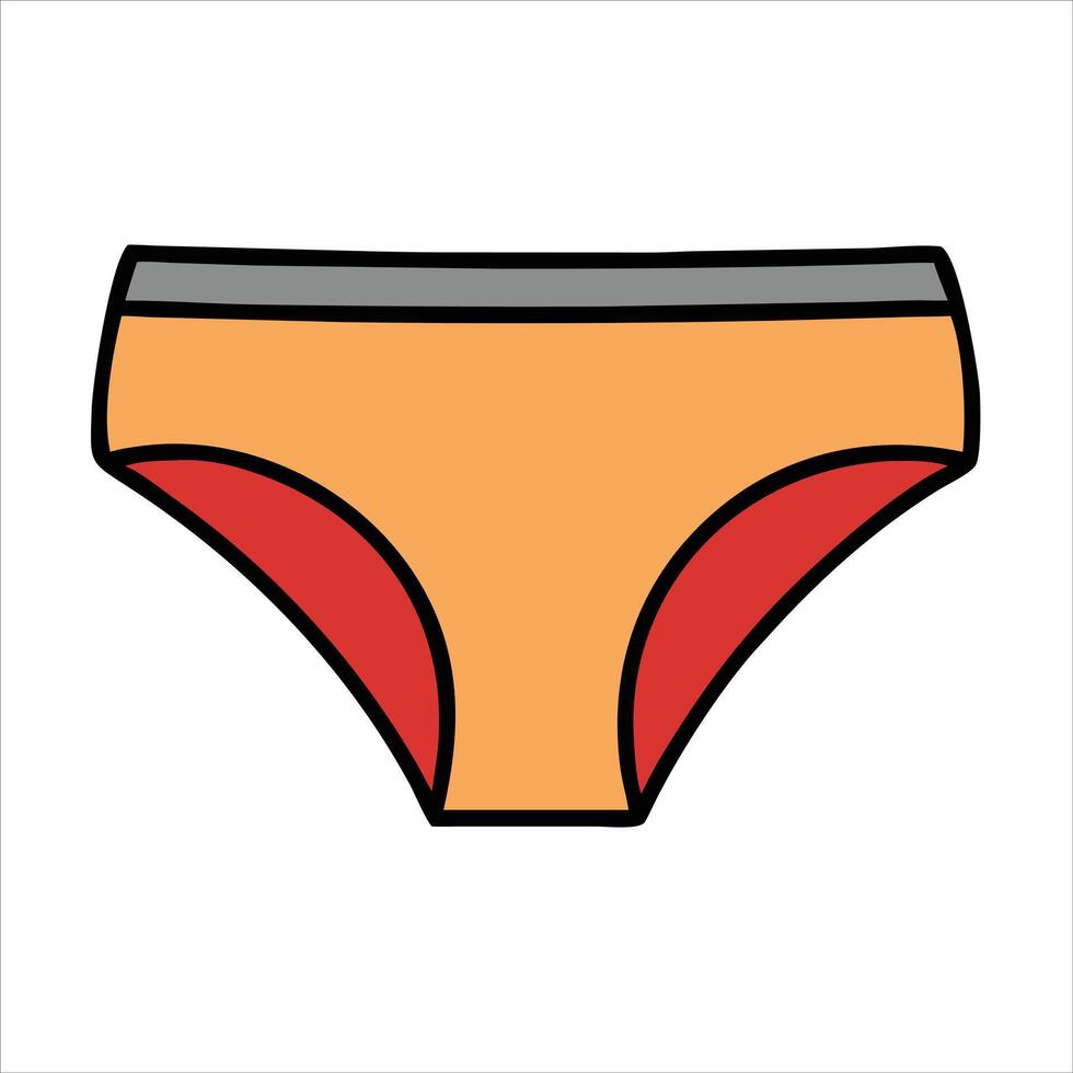 Flat underwear object icon design concept vector