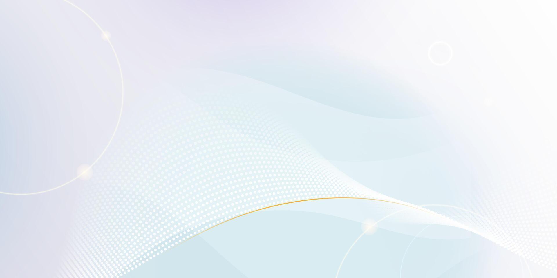 Abstract soft white, gold wave line pattern and texture on light gray gradient background. element smooth line design. Digital technology concept for luxury business background vector