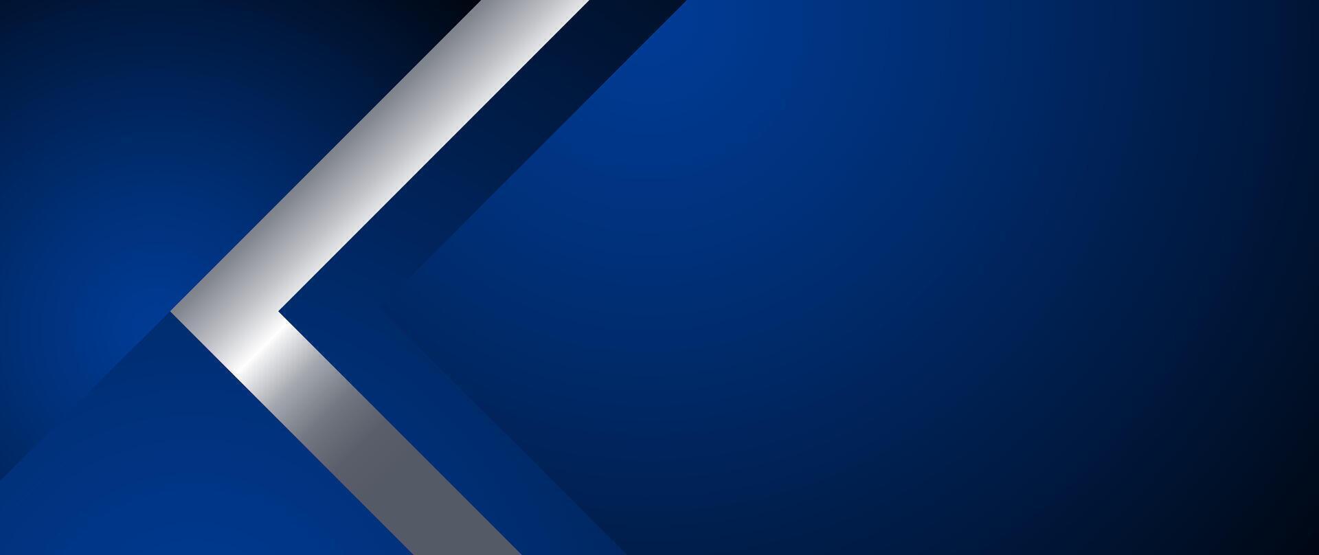 Metallic shape, grey metal, line, light effect on dark blue gradient color vector