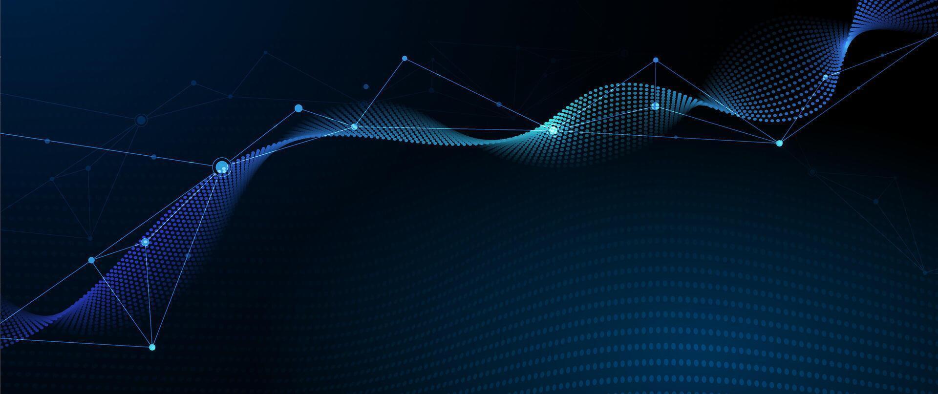Molecule, Network Connected lines with dots vector