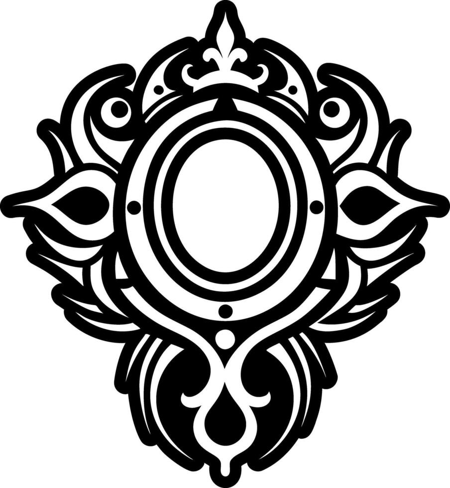 A glyph style icon of mirror symbol vector