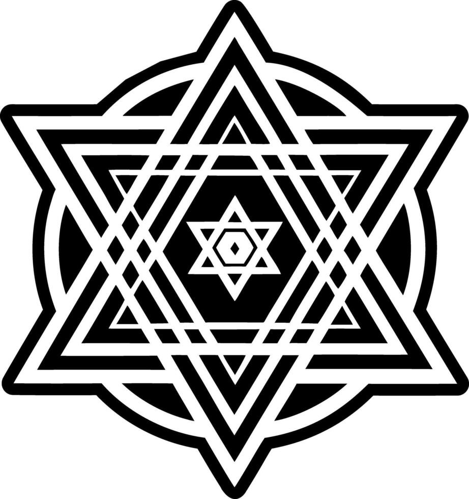 A glyph style icon of hebrew symbol vector