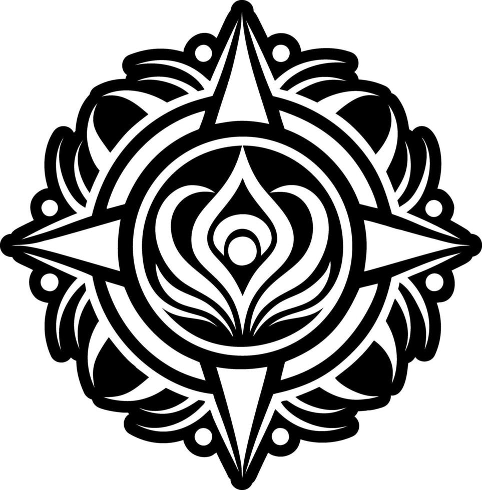 A solid style icon of spiritual energy symbol vector