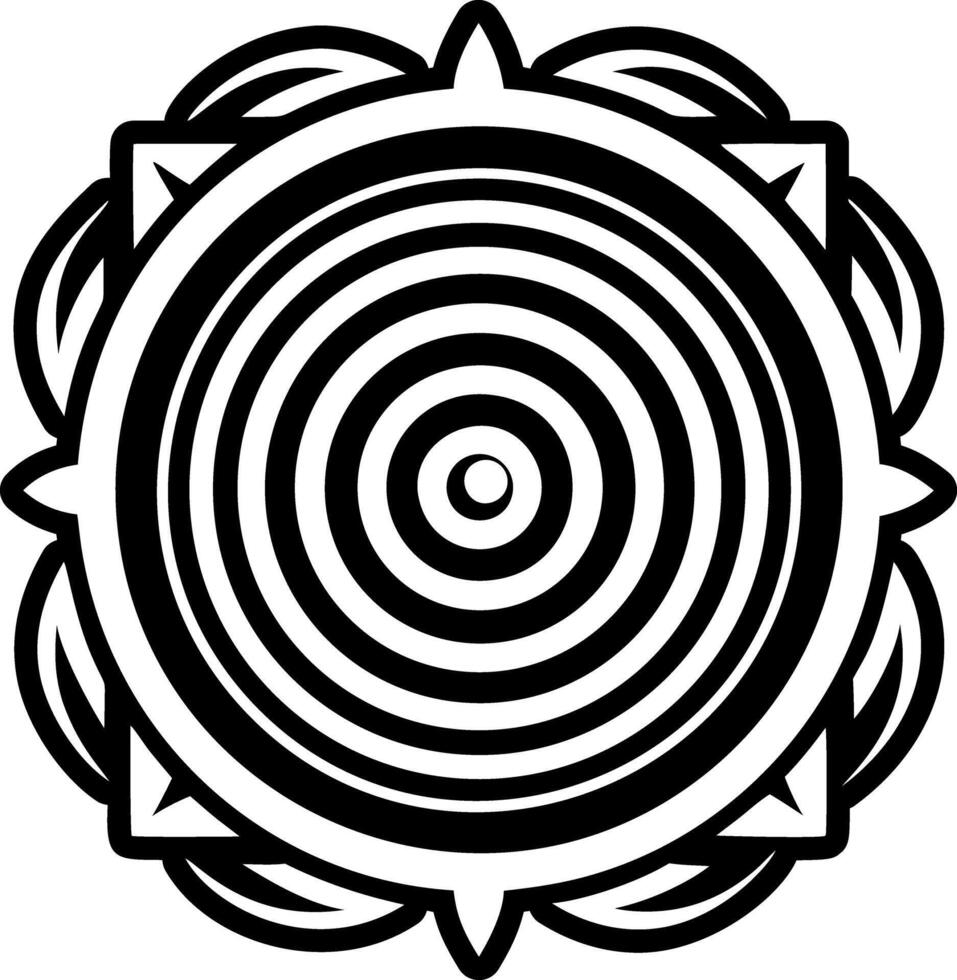 A glyph style icon of mystic spiral symbol vector