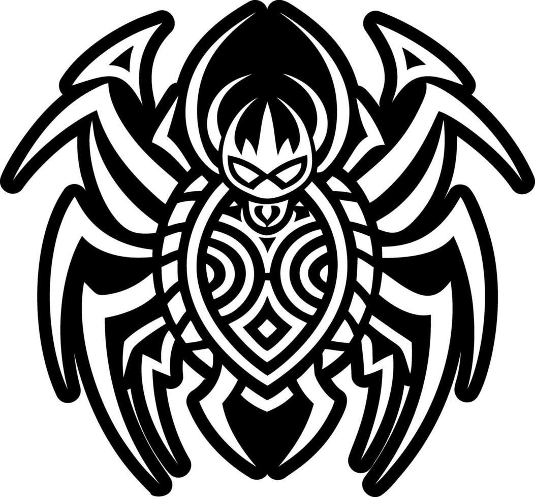 A solid style icon of spider symbol vector