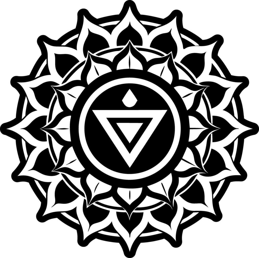 A solid style icon of radiance symbol vector