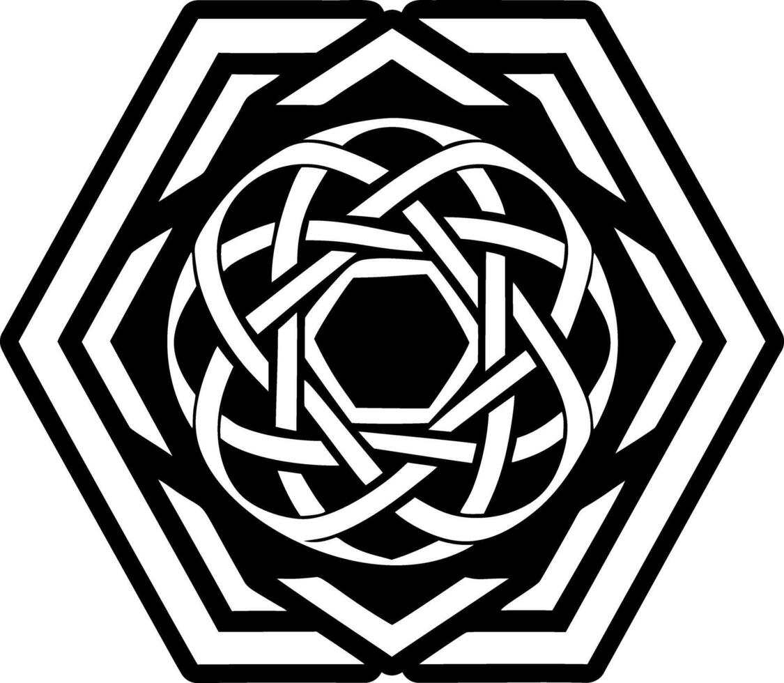 Hexagonal torus icon in solid style vector