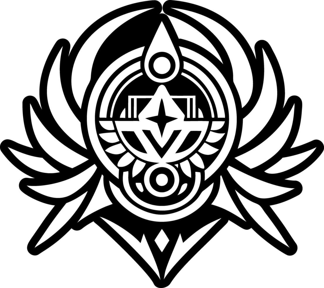 A filled style icon of guardian mark tattoo vector