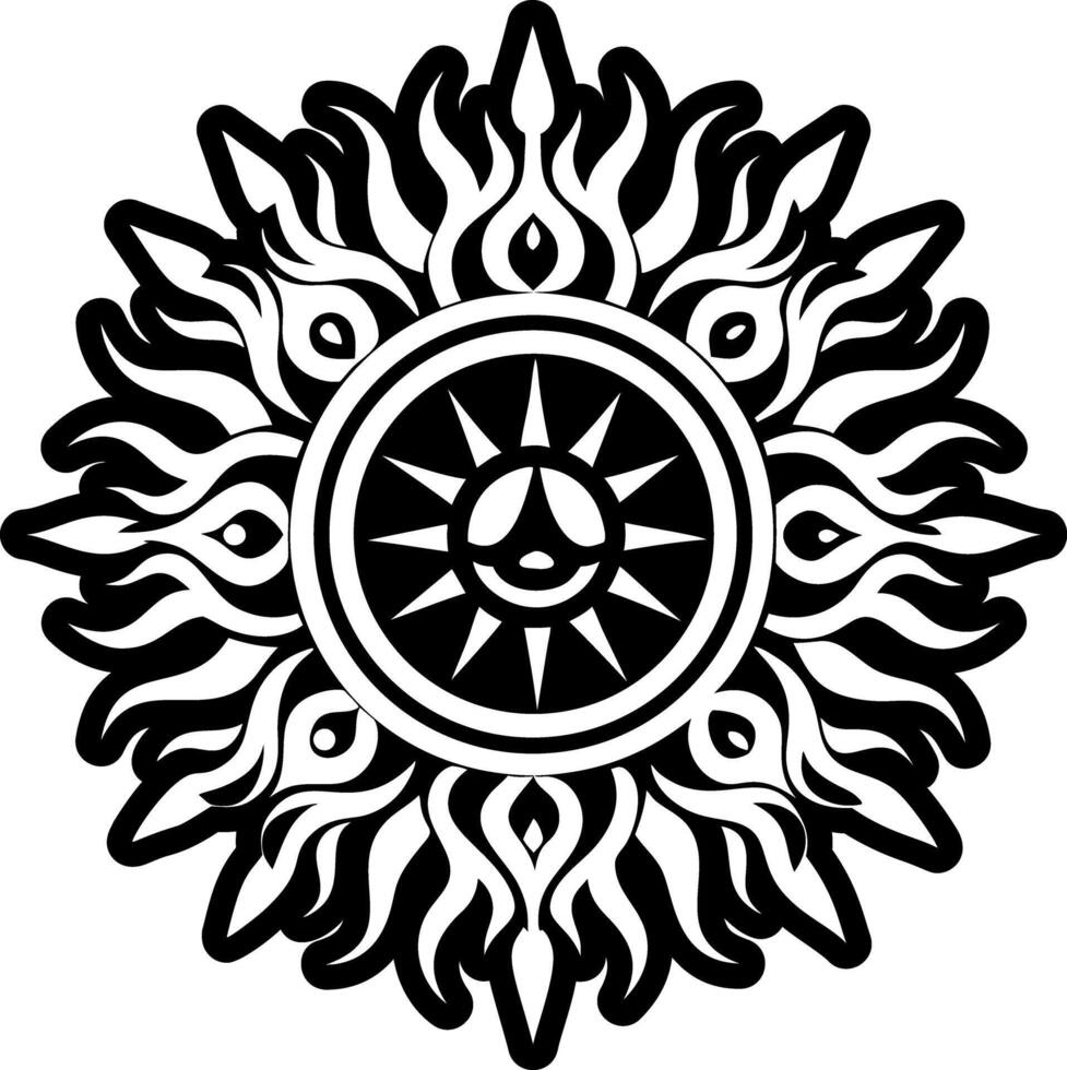 A glyph style icon of solar flare symbol vector
