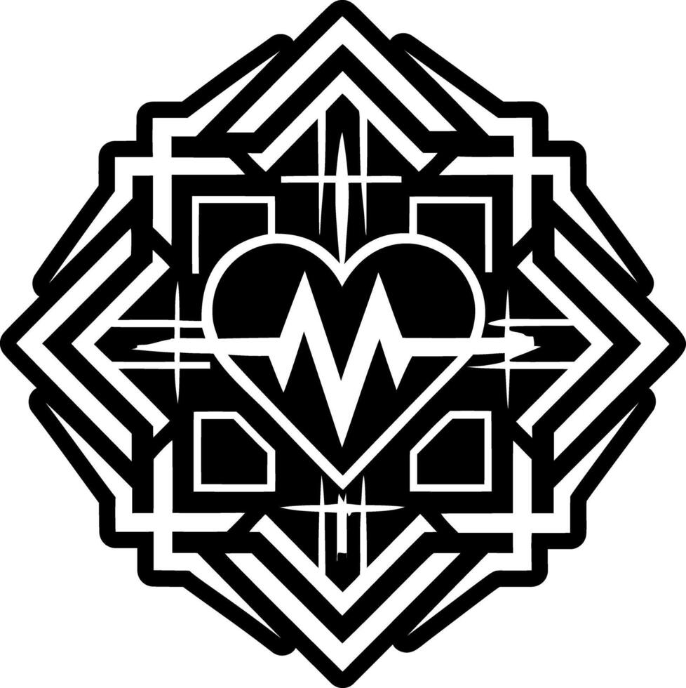 Geometric pulse icon in filled style vector