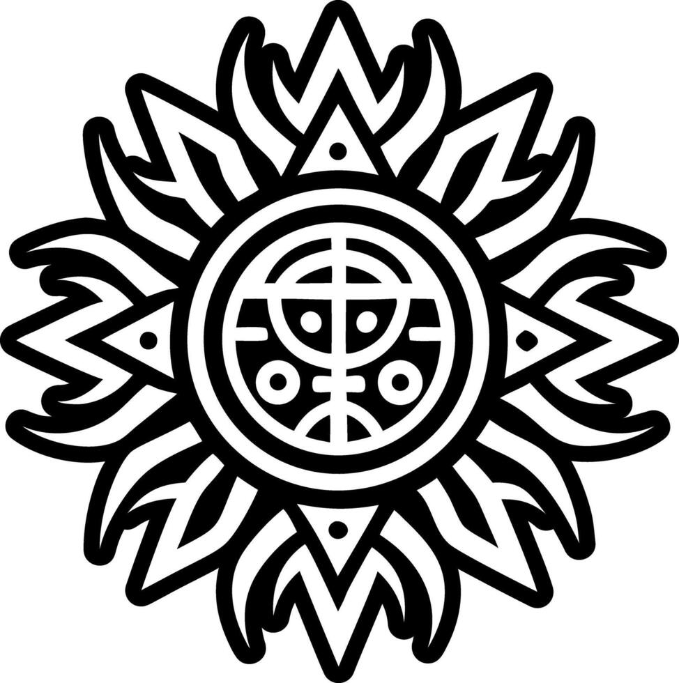 A filled style icon of sunkeeper tattoo vector