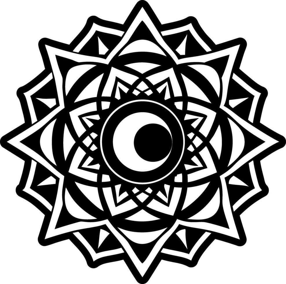 A solid style icon eclipse vector