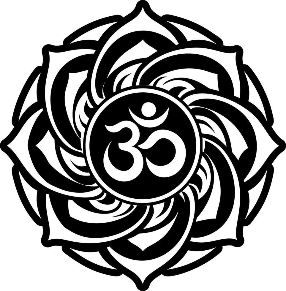 Om symbol tattoo design vector