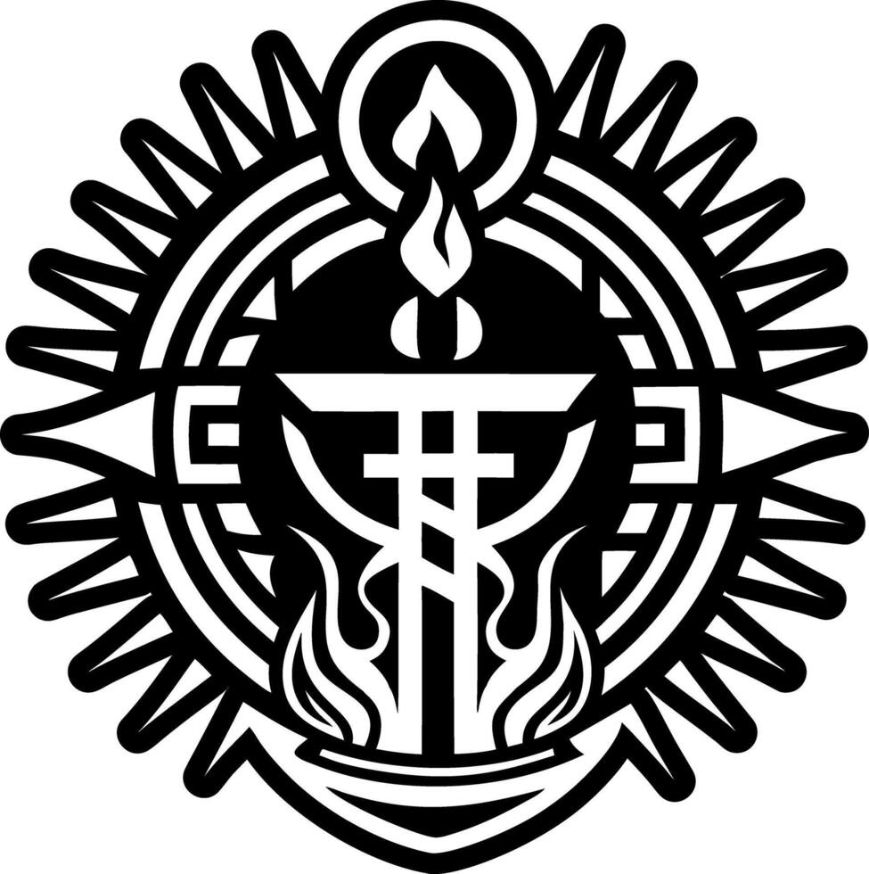 A solid style icon of holy offering symbol vector