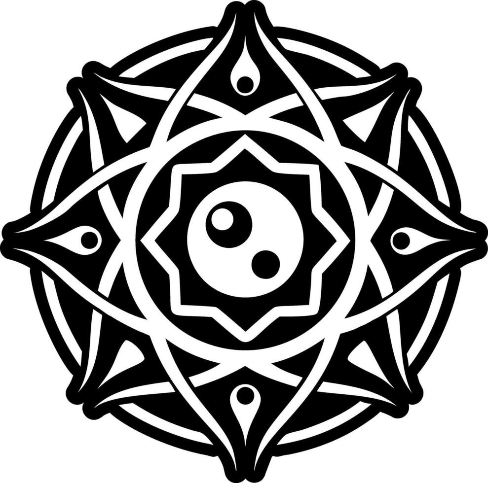 A filled style icon harmony symbol vector