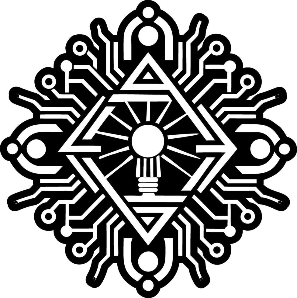A glyph style icon of divine artwork symbol vector