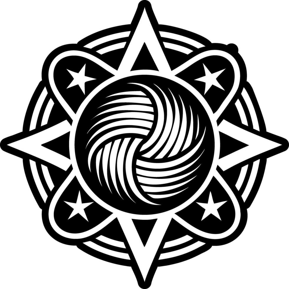 A solid style icon of celestial energy symbol vector