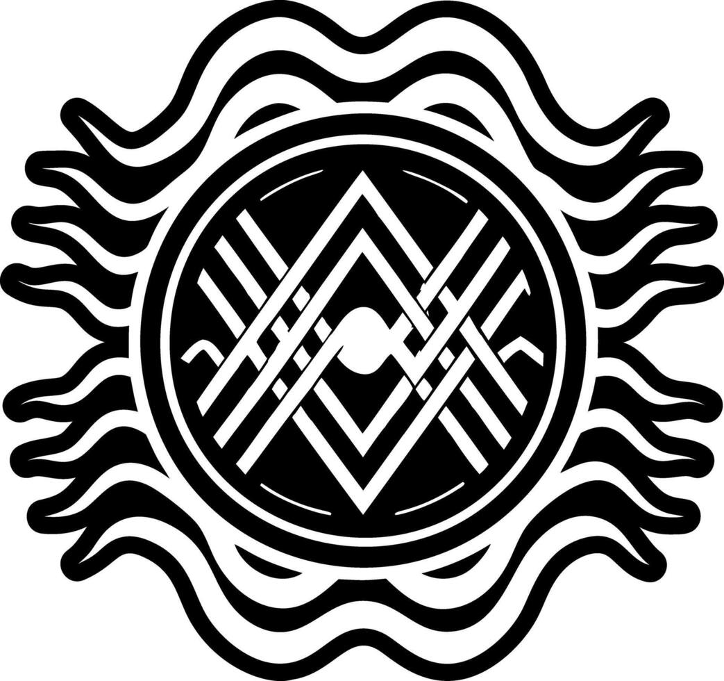 A glyph style icon of wave pattern symbol vector