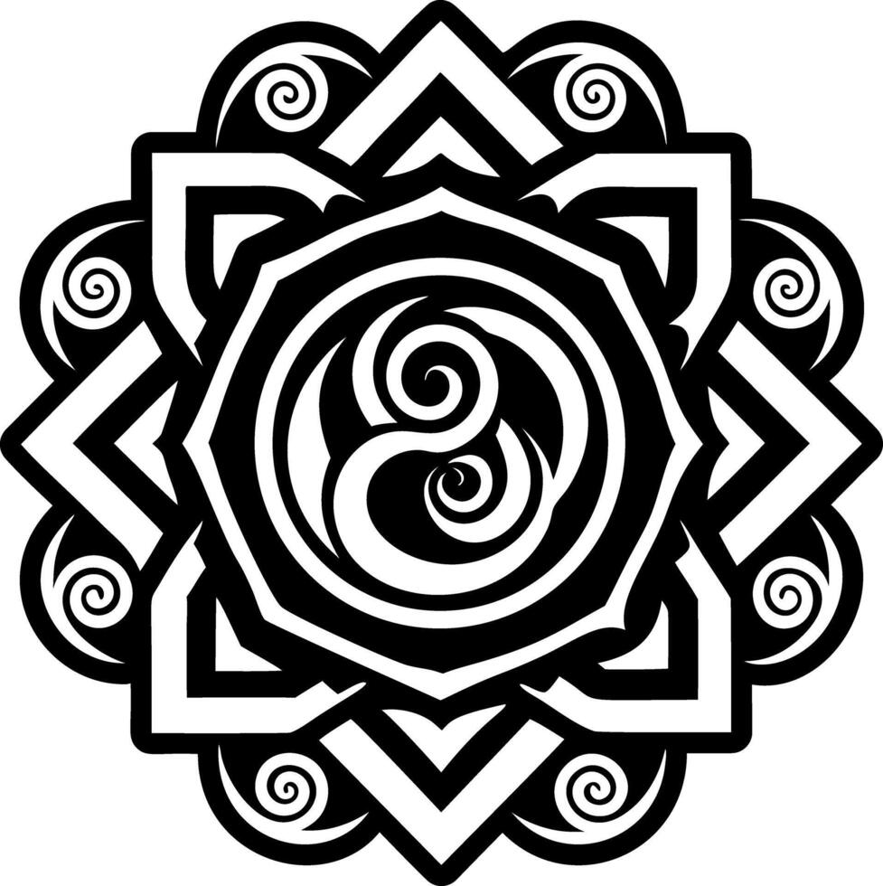 Smoke spiral icon in solid style vector