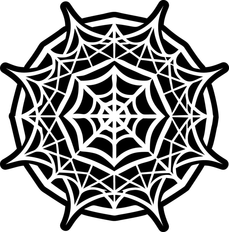 A solid style icon of cobweb vector