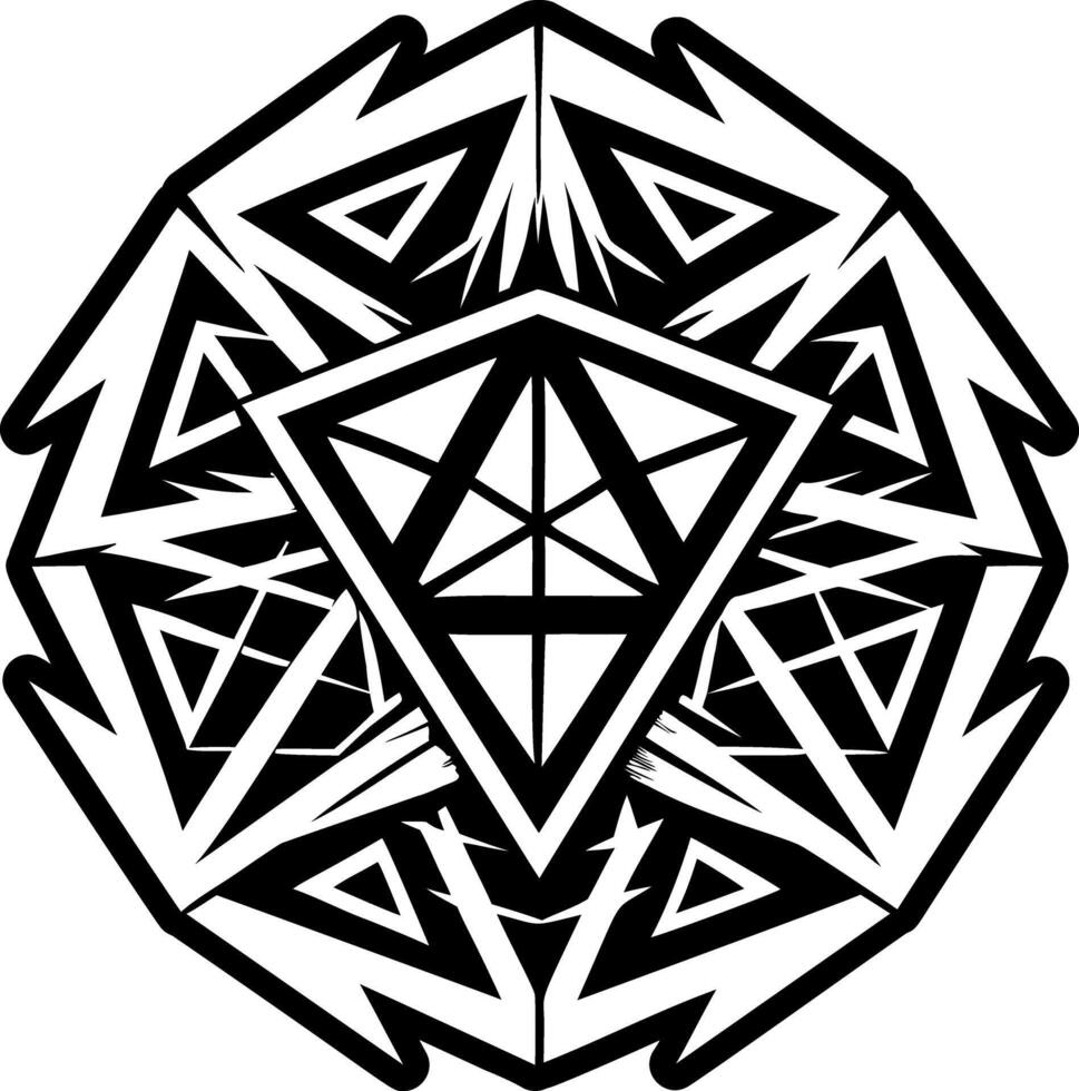Harmonic geometry icon in filled style vector