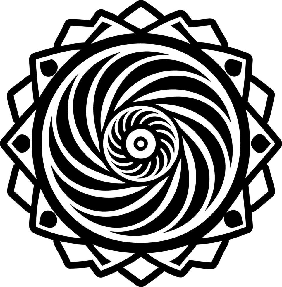 Phi spiral icon in filled style vector
