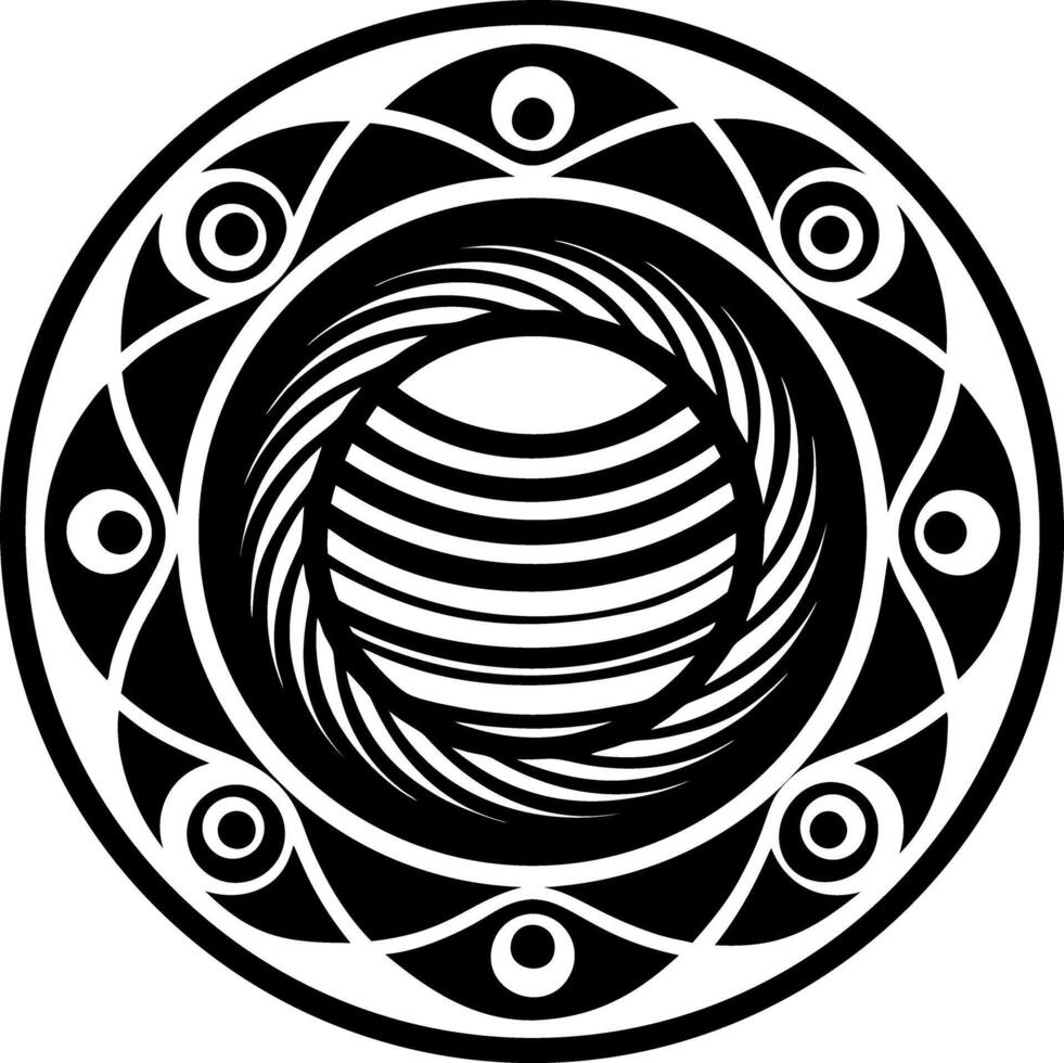 A filled style icon of jupiter vector