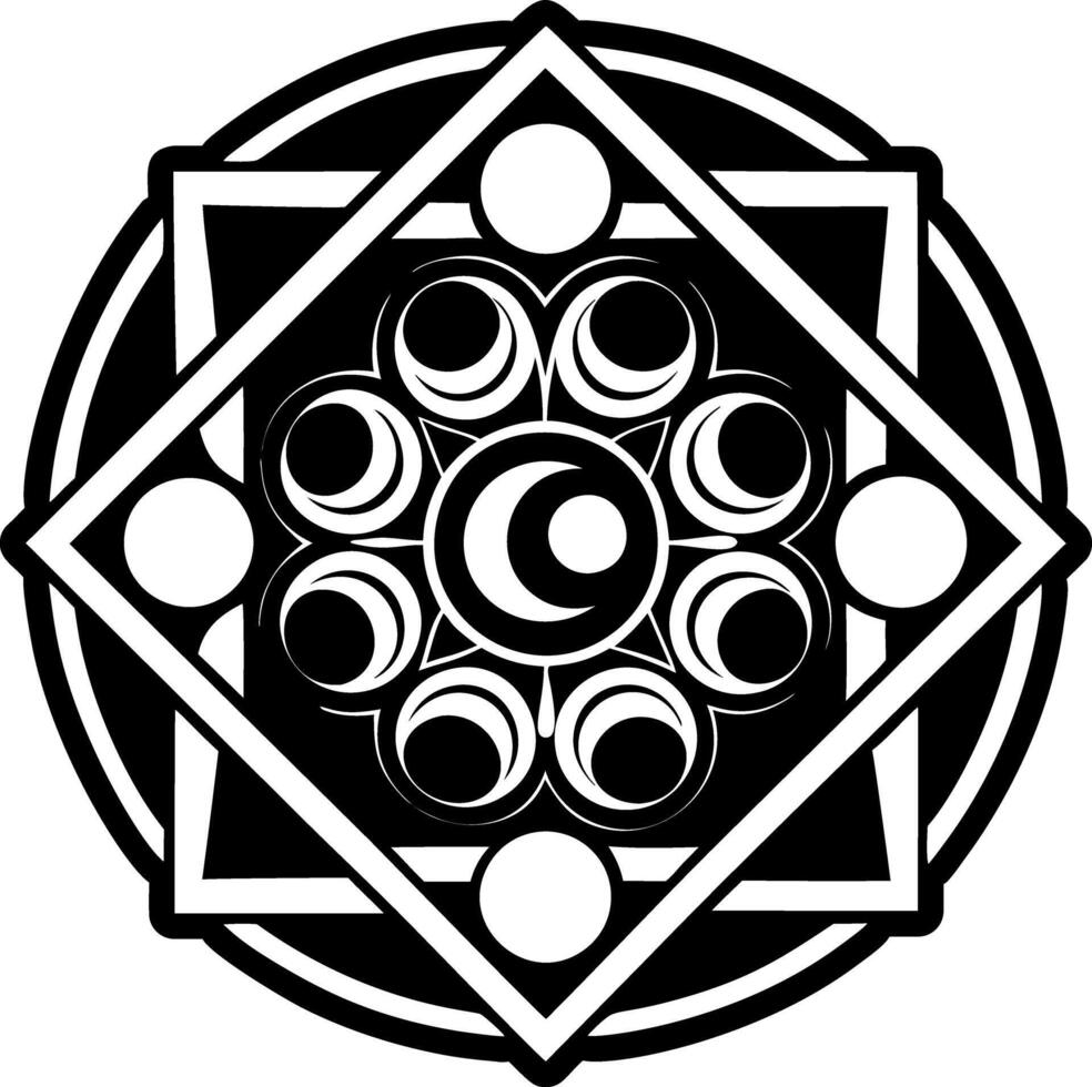 Moon phases icon in filled style vector