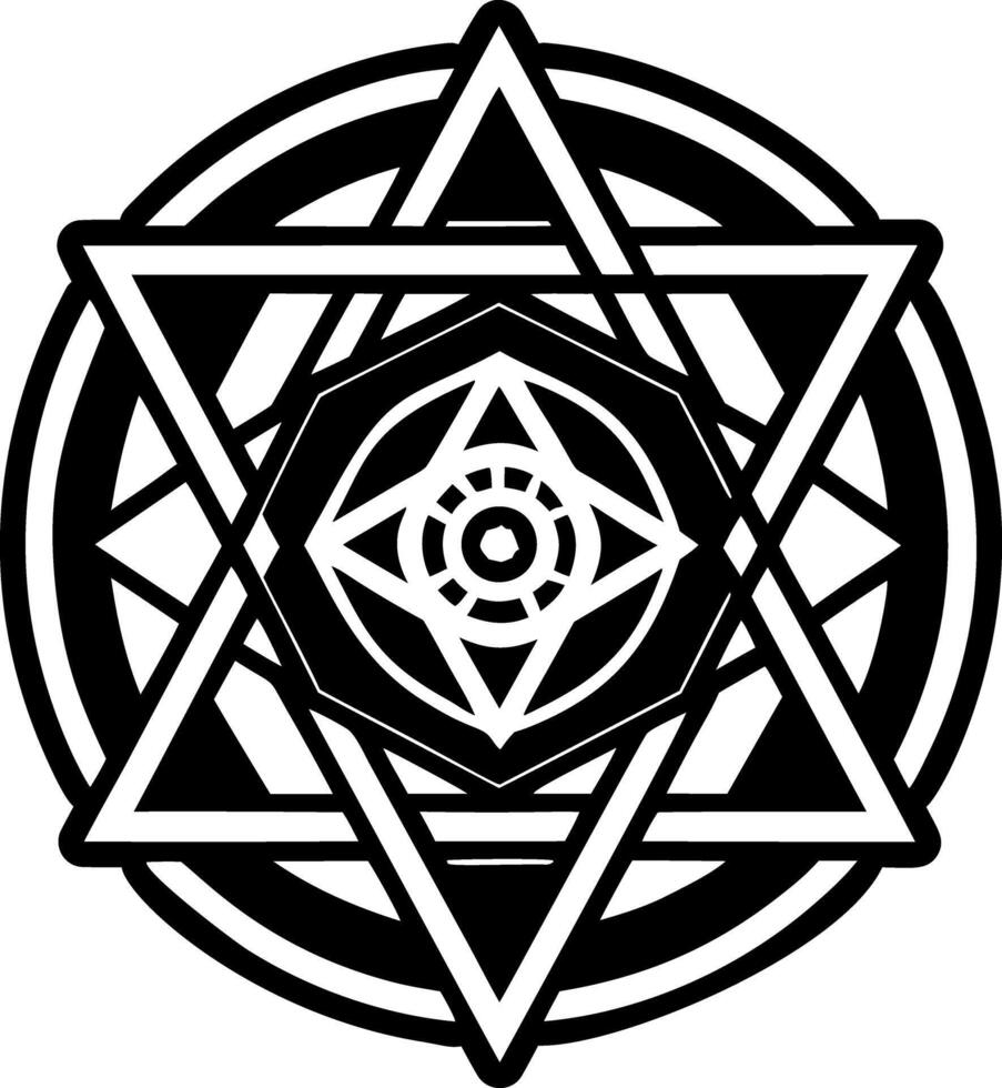 Eternal star icon in solid style vector
