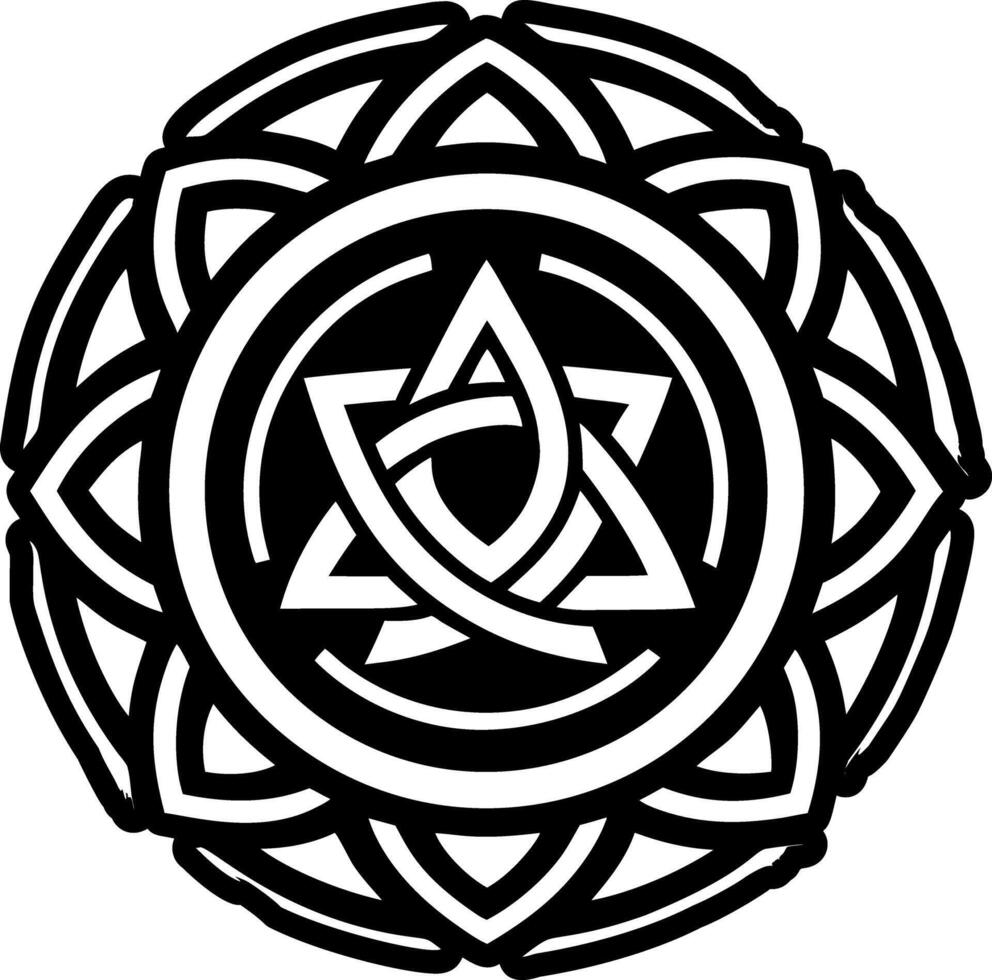 A glyph style icon of blessed seal tattoo vector