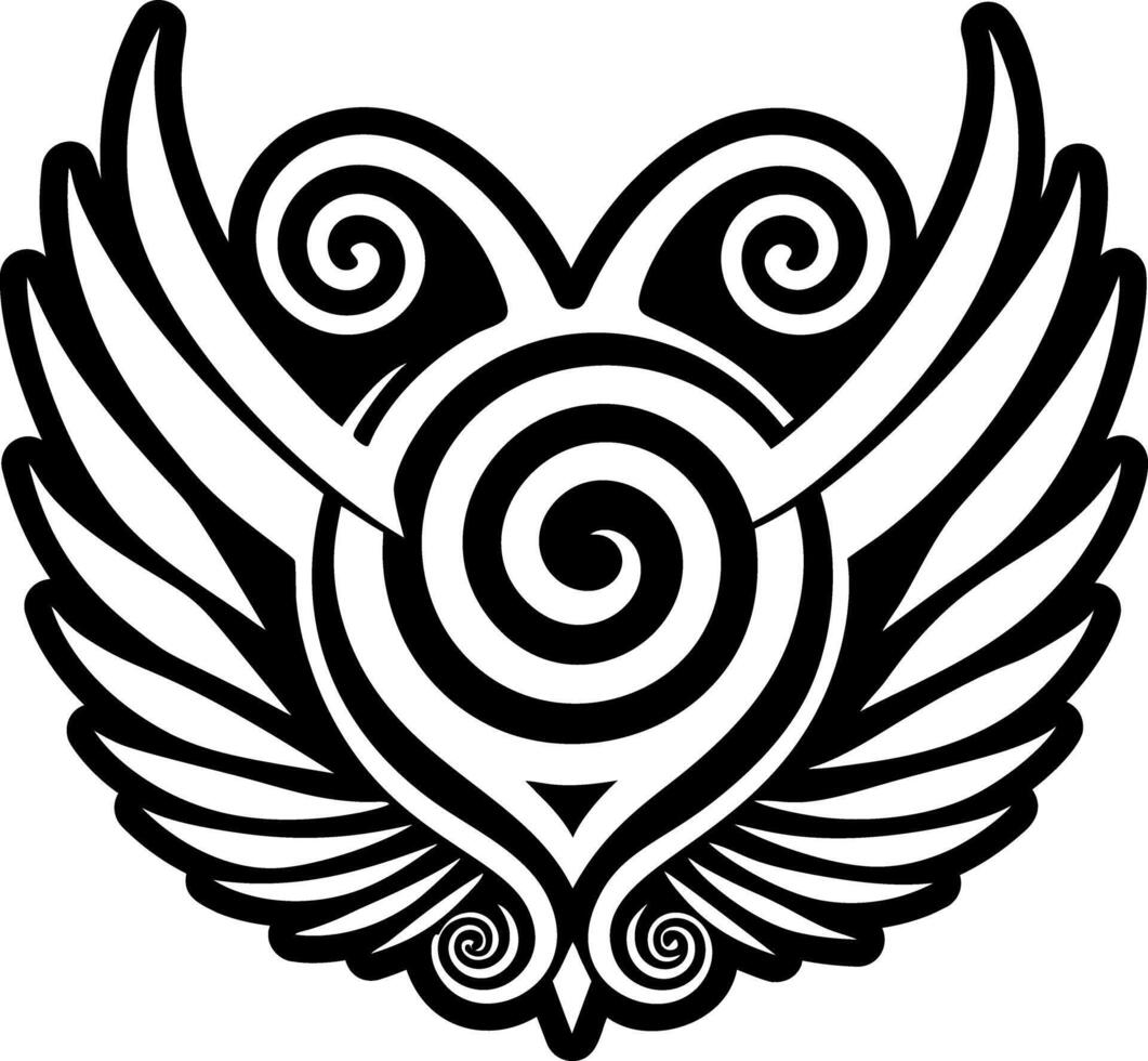 A filled style icon of swirl artwork symbol vector