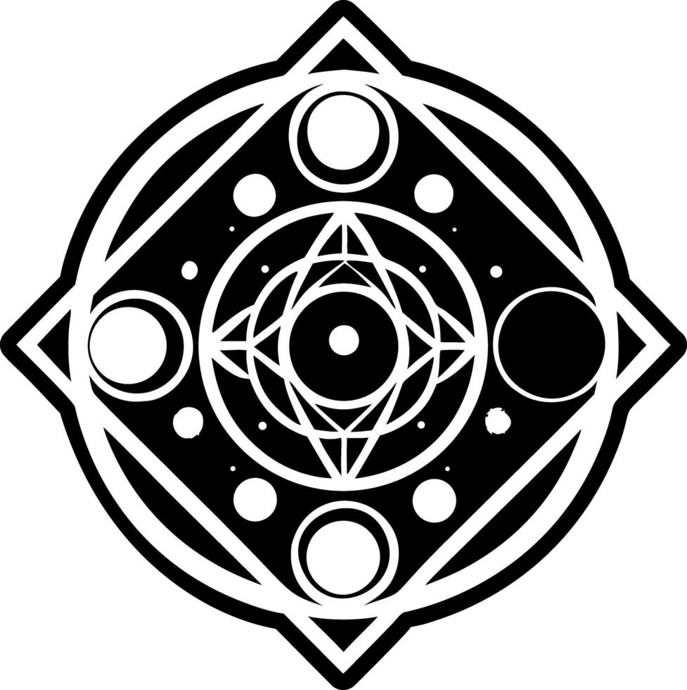 Celestial tattoo icon in glyph style vector
