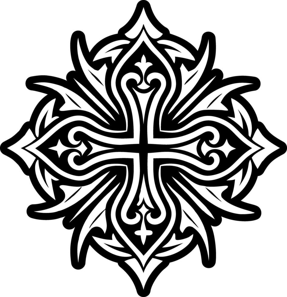 A filled style icon cross symbol vector