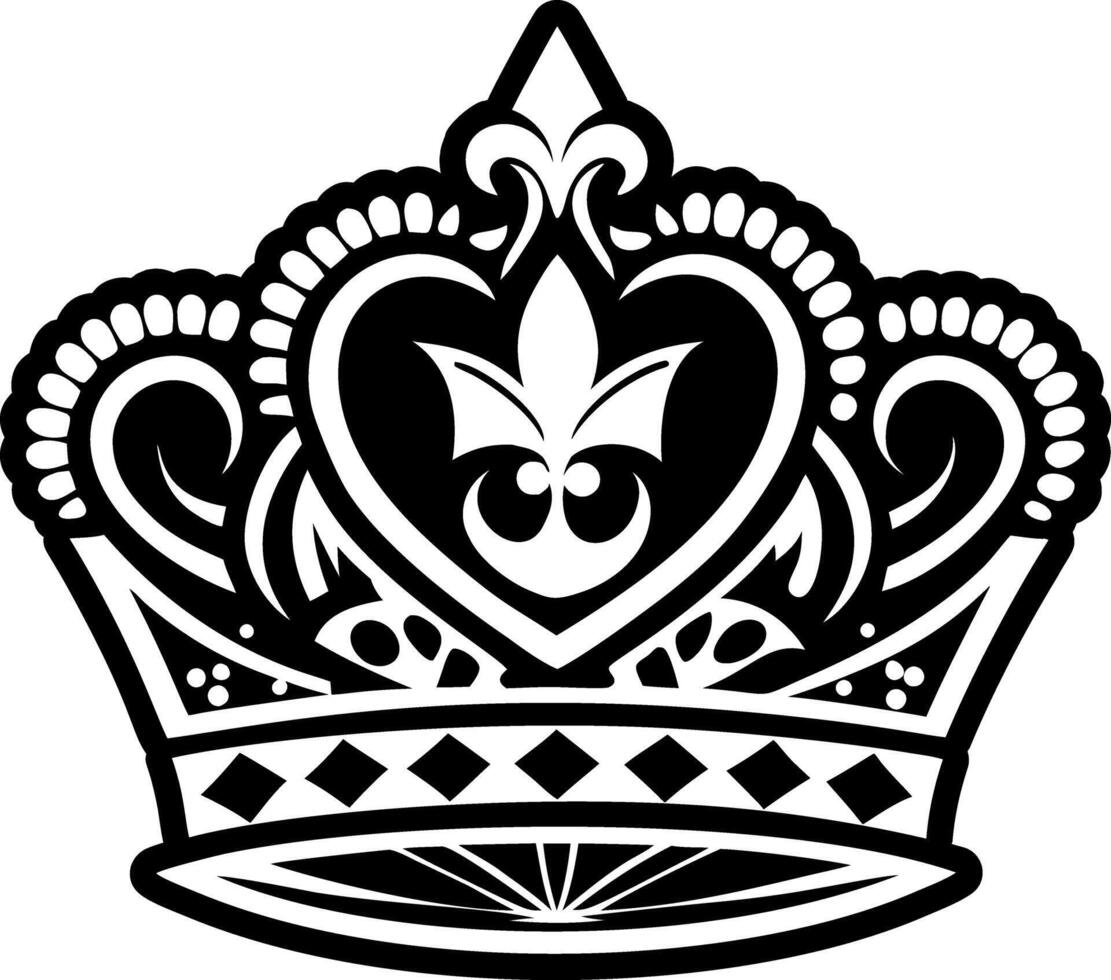A glyph style icon of coronet tattoo vector