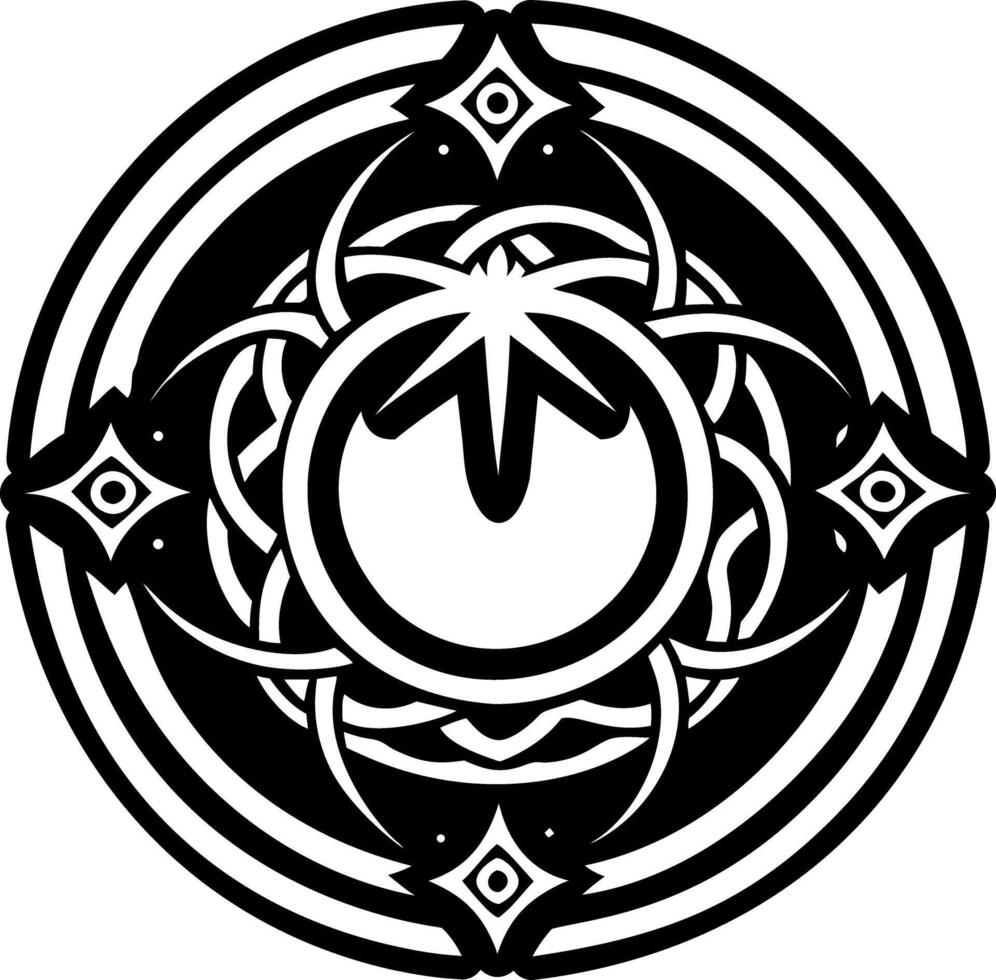 A solid style icon of celestial ring symbol vector