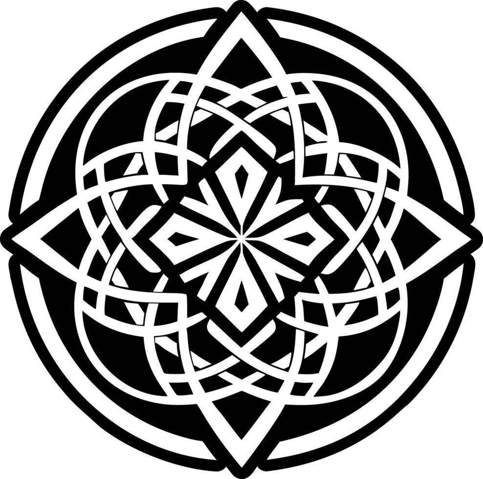 Etheric geometry icon in solid style vector