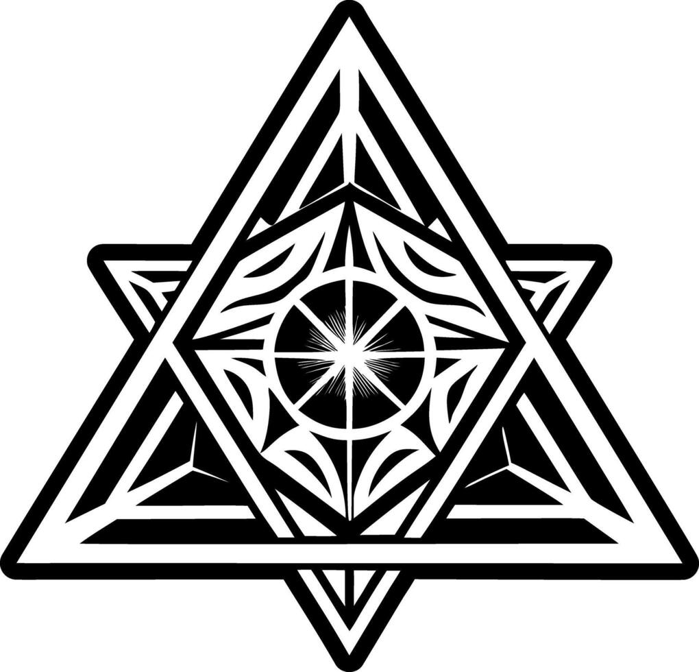 Tetrahedron geometry icon in filled style vector