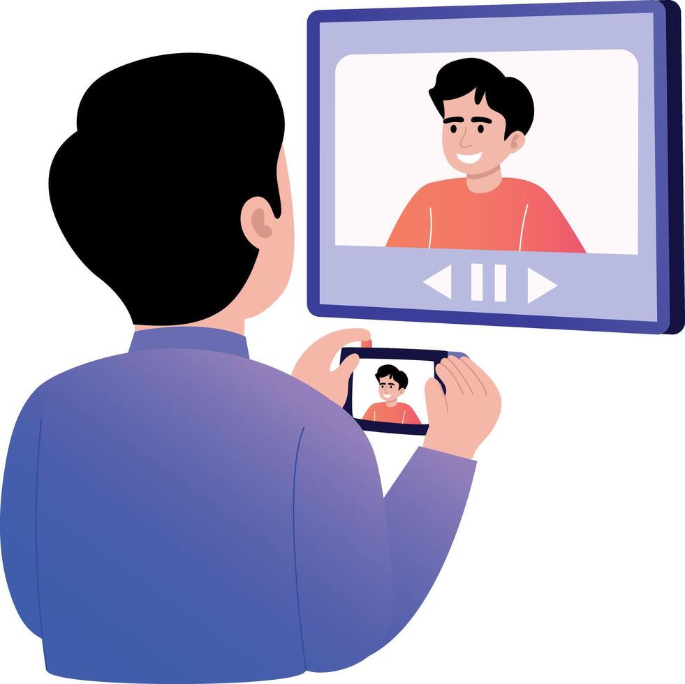 A flat style illustration of record lecture vector