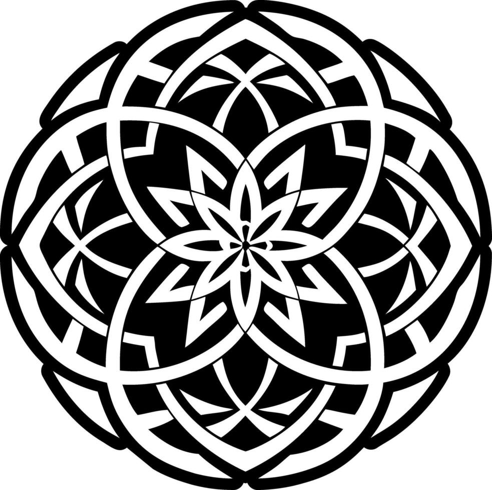Divine fractal icon in glyph style vector