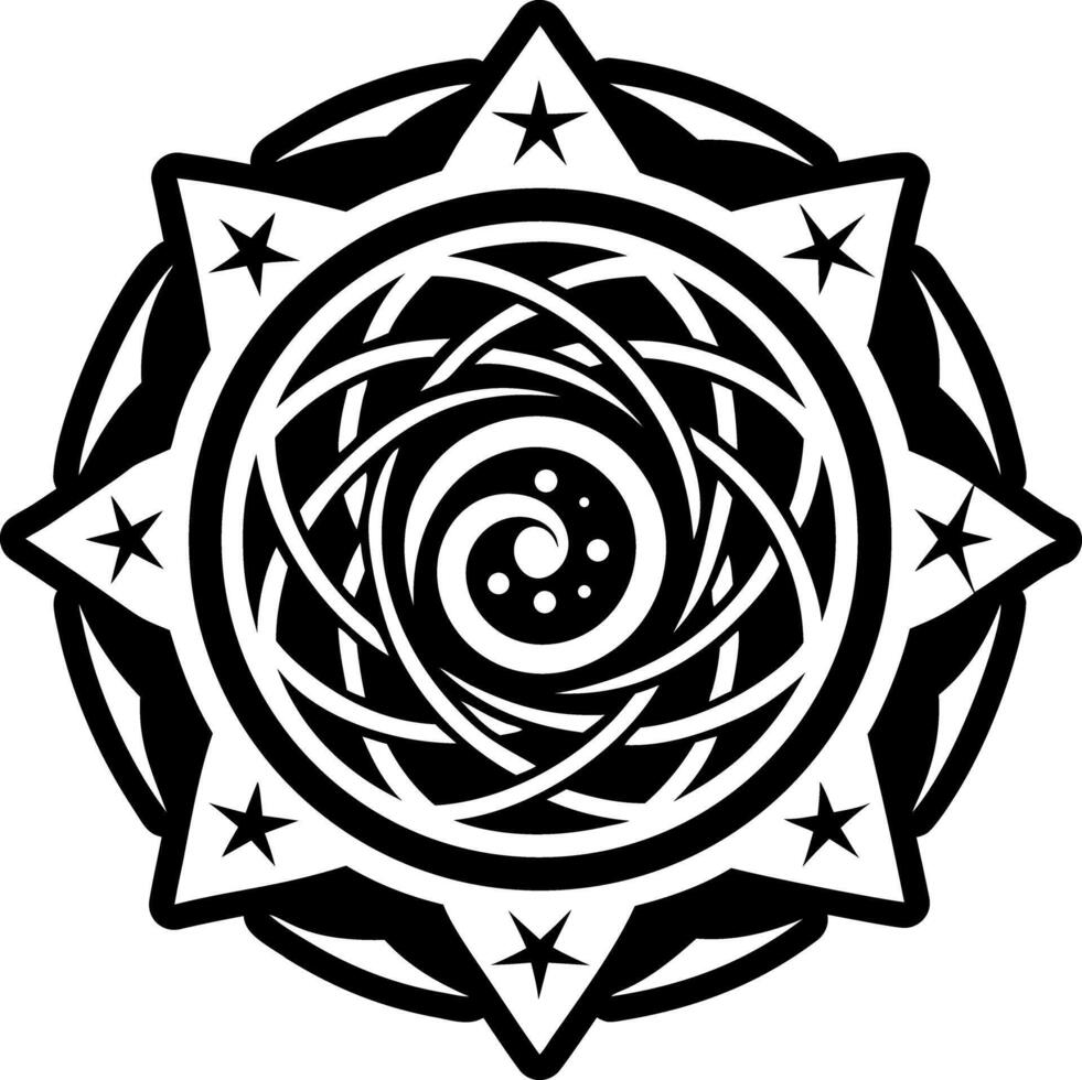 Galaxy swirl icon in solid style vector