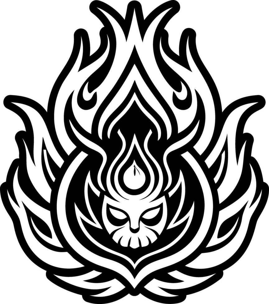 A glyph style icon of flame symbol design vector