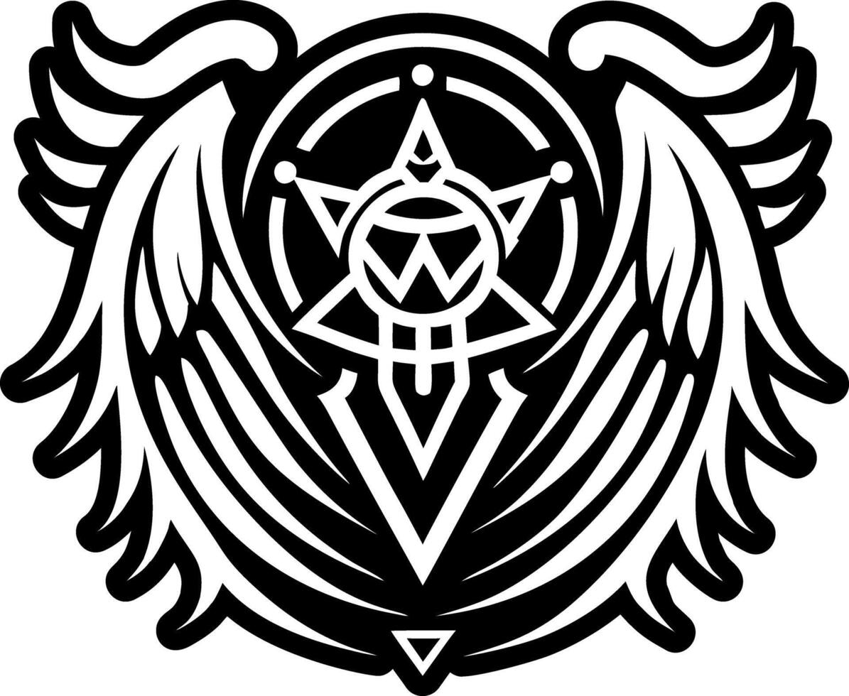 A filled style icon of archangel symbol vector