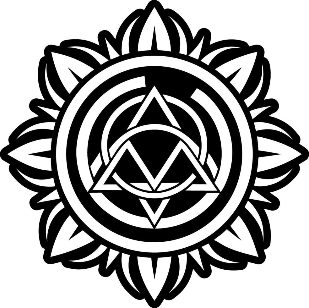 A solid style icon of trinity vector