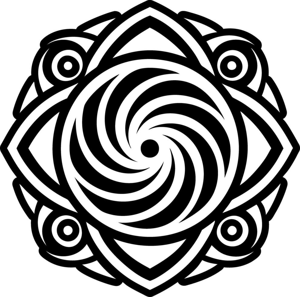 A filled style icon of swirl vector