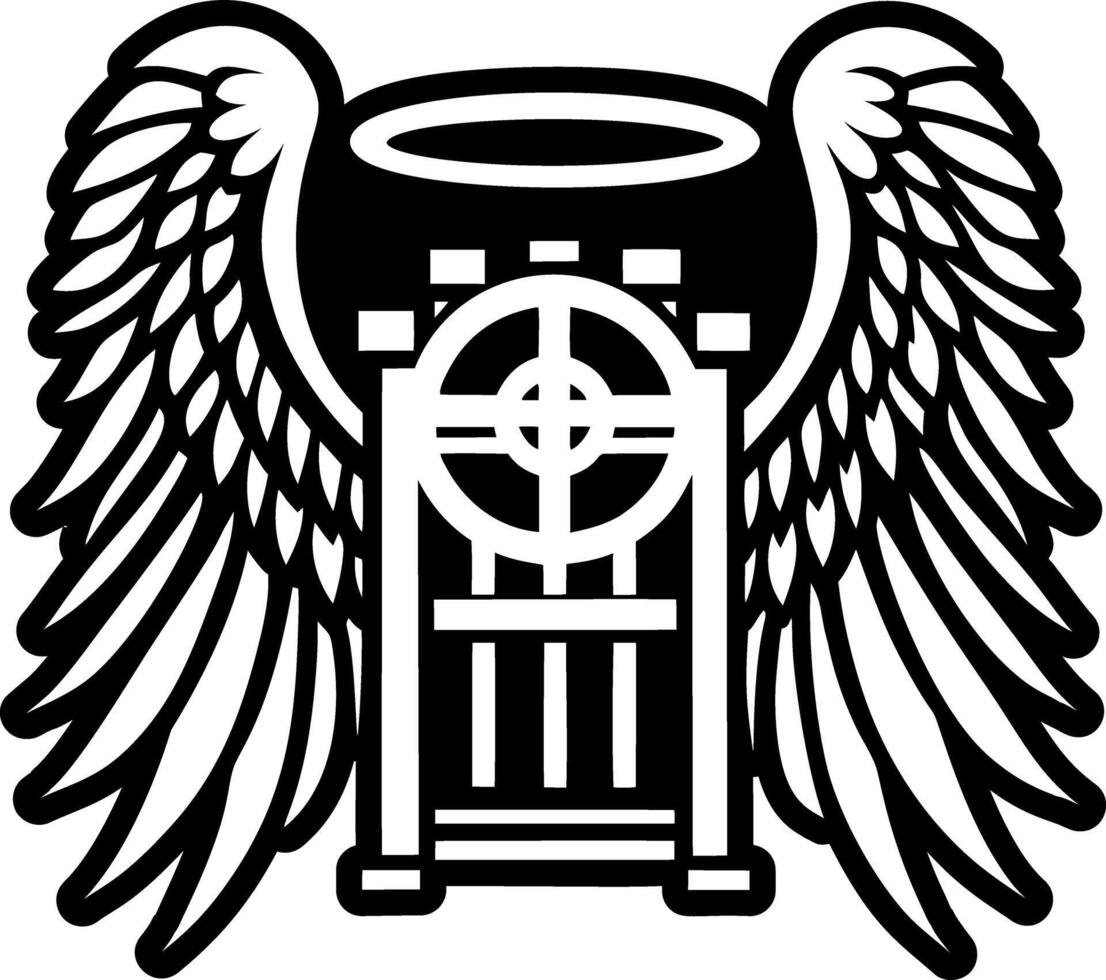 A glyph style icon of heavenly gate symbol vector