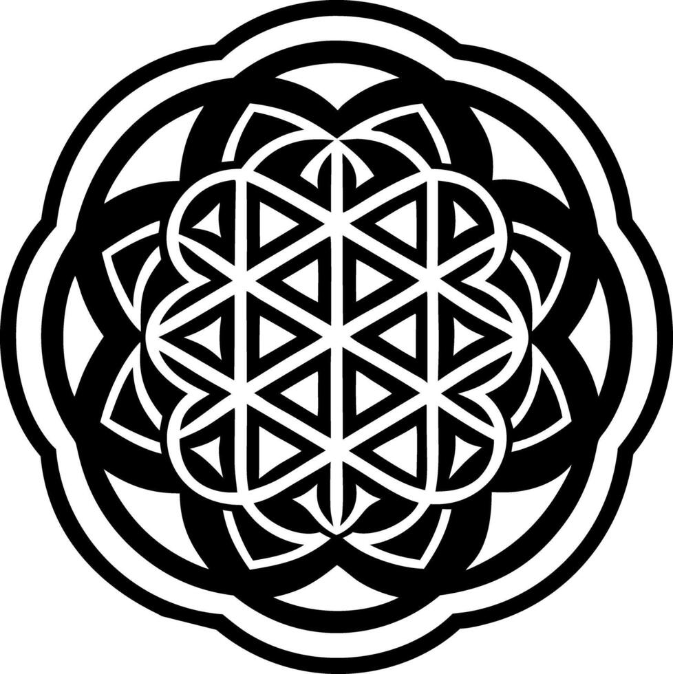 Life flower icon in solid style vector