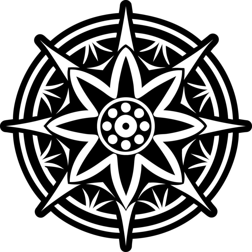 A filled style icon of starlight symbol vector