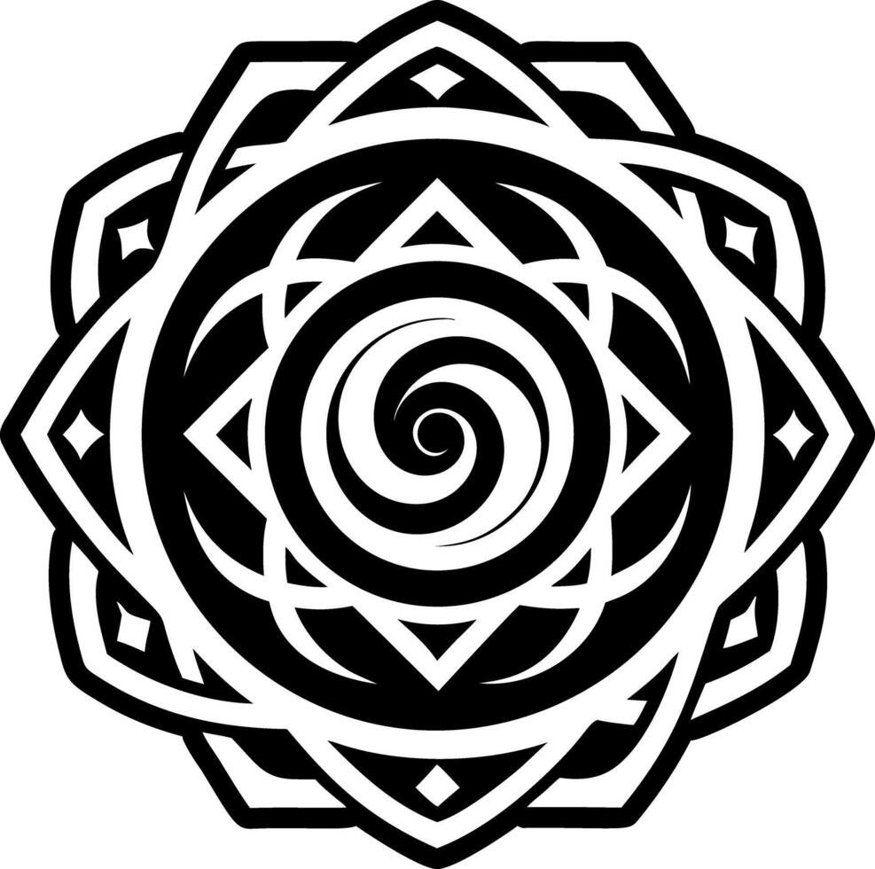 Zen spiral icon in filled style vector