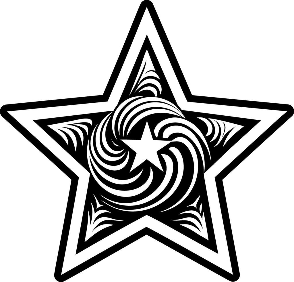 A glyph style icon star symbol vector