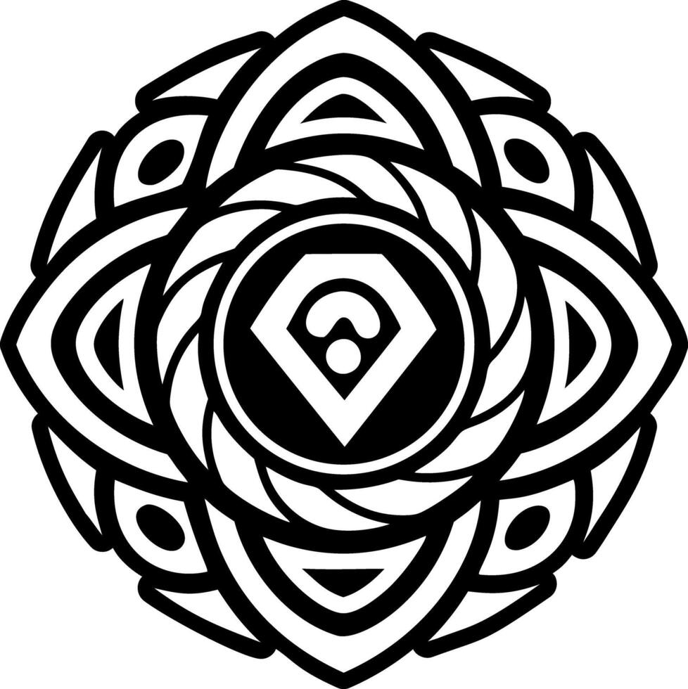 A glyph style icon of sacred stone symbol vector